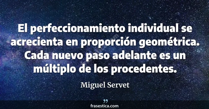 Cita de Miguel Servet