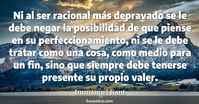 Cita de Immanuel Kant