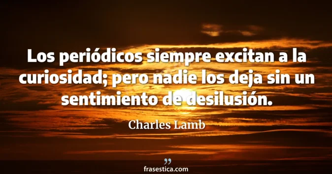 Cita de Charles Lamb