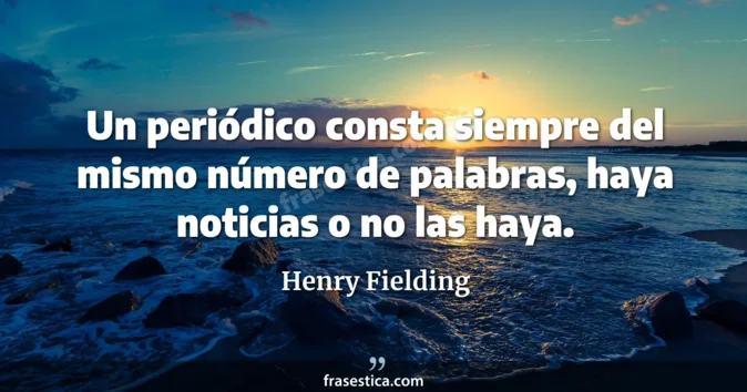 Cita de Henry Fielding