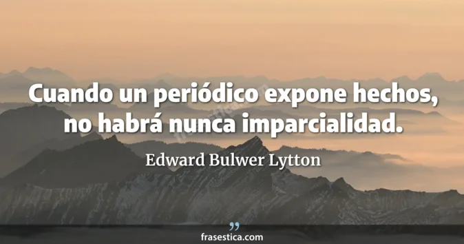 Cita de Edward Bulwer Lytton