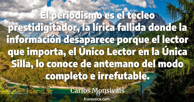 Cita de Carlos Monsiváis