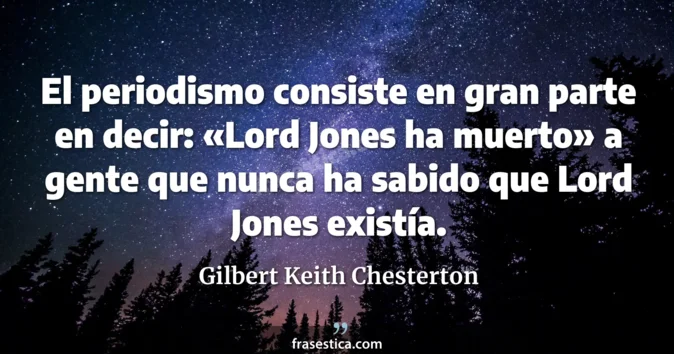 Cita de Gilbert Keith Chesterton
