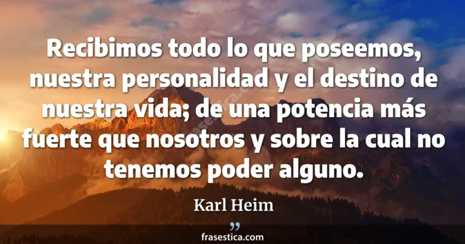 Cita de Karl Heim