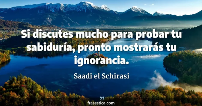Cita de Saadi el Schirasi