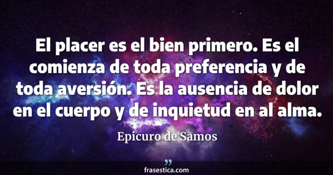 Cita de Epicuro de Samos