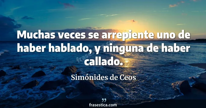 Cita de Simónides de Ceos