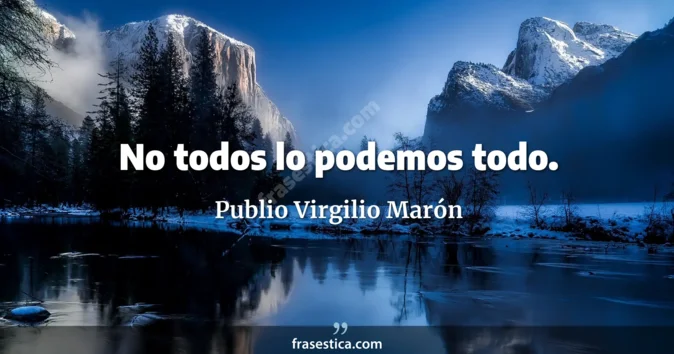 Cita de Publio Virgilio Marón