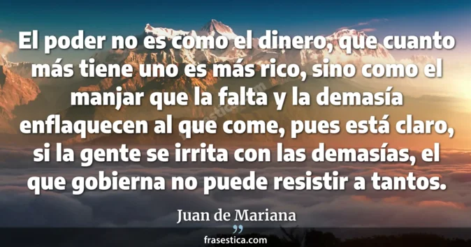 Cita de Juan de Mariana