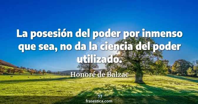 Cita de Honoré de Balzac