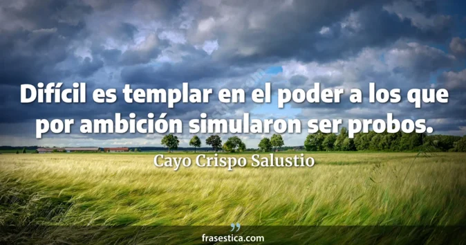 Cita de Cayo Crispo Salustio