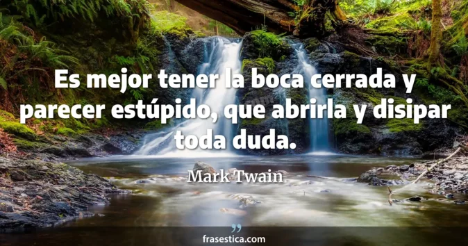 Cita de Mark Twain