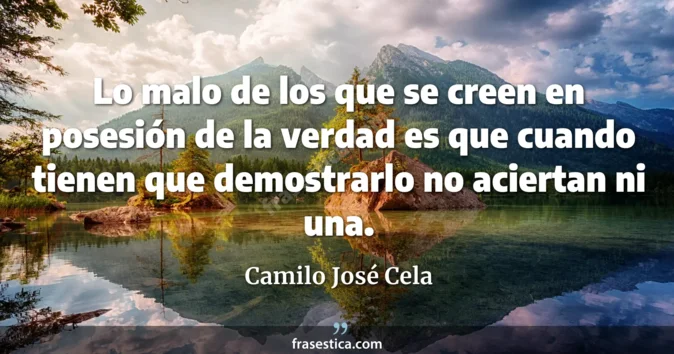 Cita de Camilo José Cela