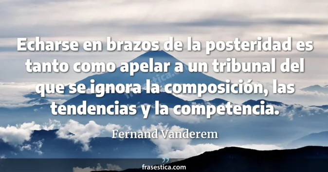 Cita de Fernand Vanderem