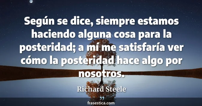 Cita de Richard Steele