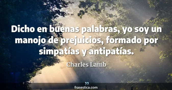 Cita de Charles Lamb