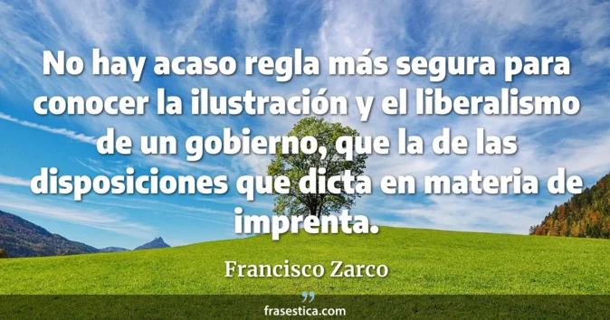 Cita de Francisco Zarco