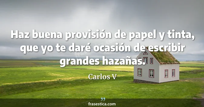Cita de Carlos V