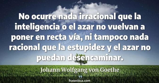 Cita de Johann Wolfgang von Goethe