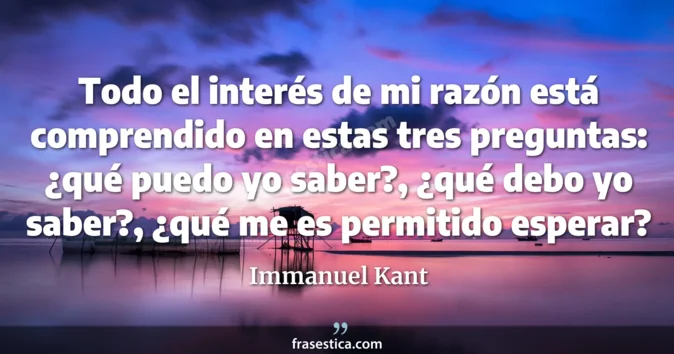 Cita de Immanuel Kant