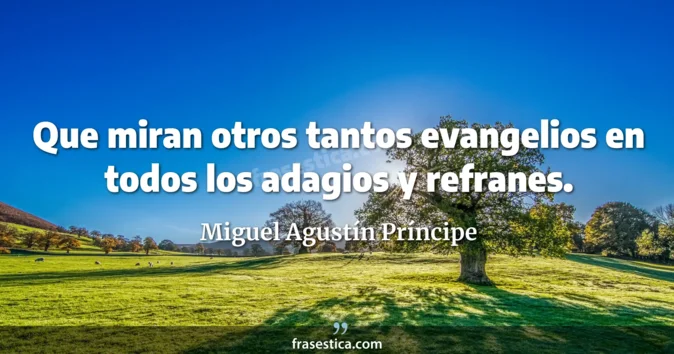Cita de Miguel Agustín Príncipe