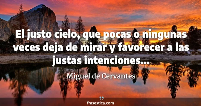 Cita de Miguel de Cervantes