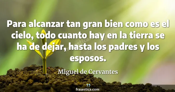 Cita de Miguel de Cervantes