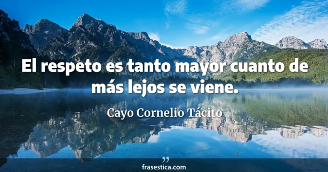 Cita de Cayo Cornelio Tácito