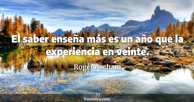 Cita de Roger Ascham