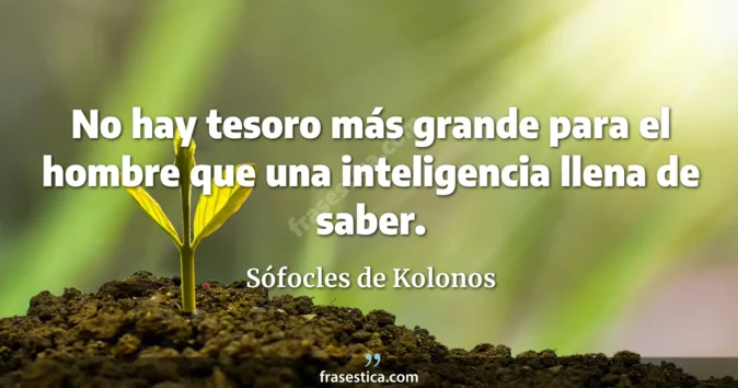 Cita de Sófocles de Kolonos