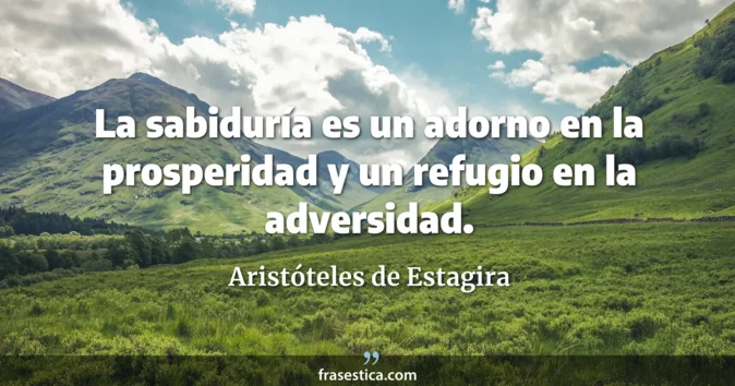 Cita de Aristóteles de Estagira