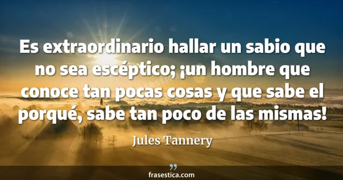 Cita de Jules Tannery