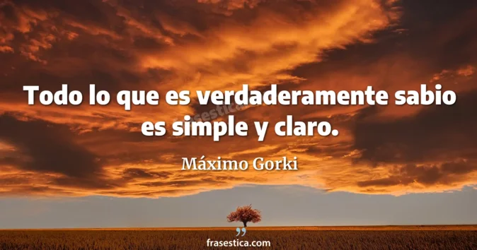 Cita de Máximo Gorki