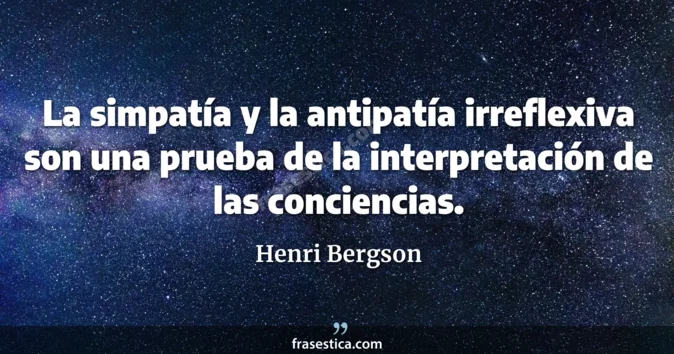 Cita de Henri Bergson