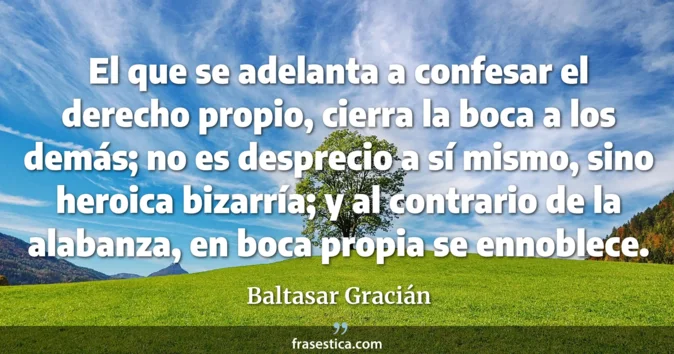 Cita de Baltasar Gracián
