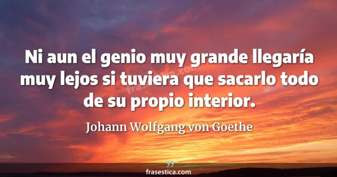Cita de Johann Wolfgang von Goethe