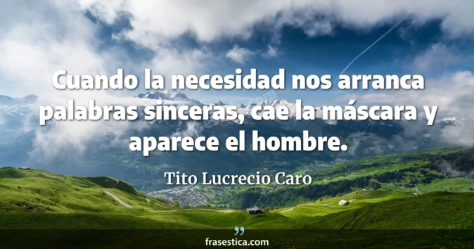 Cita de Tito Lucrecio Caro
