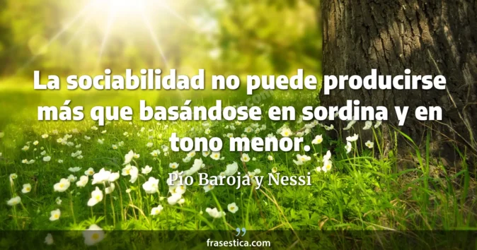 Cita de Pío Baroja y Nessi