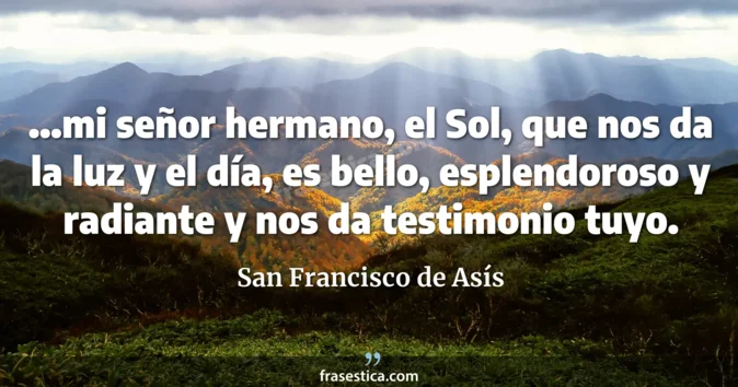 Cita de San Francisco de Asís