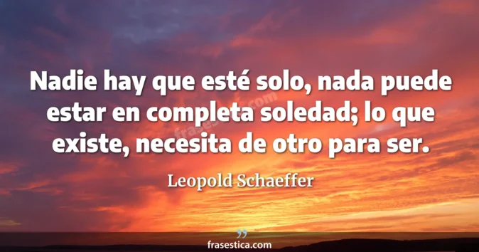 Cita de Leopold Schaeffer