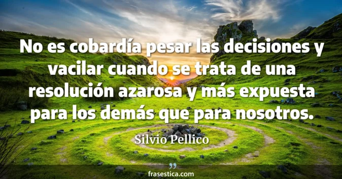 Cita de Silvio Pellico