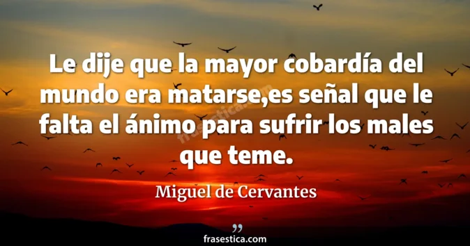 Cita de Miguel de Cervantes
