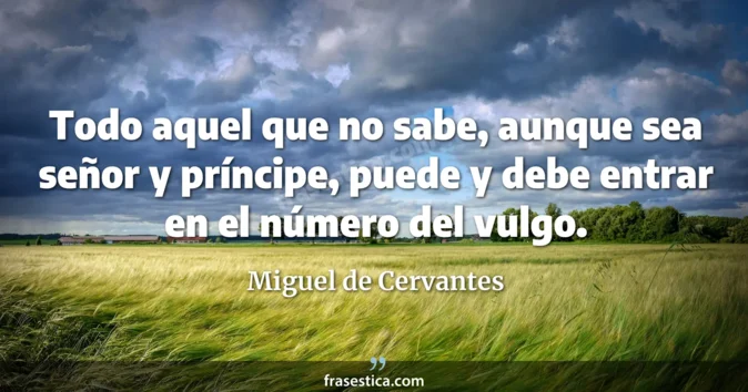 Cita de Miguel de Cervantes