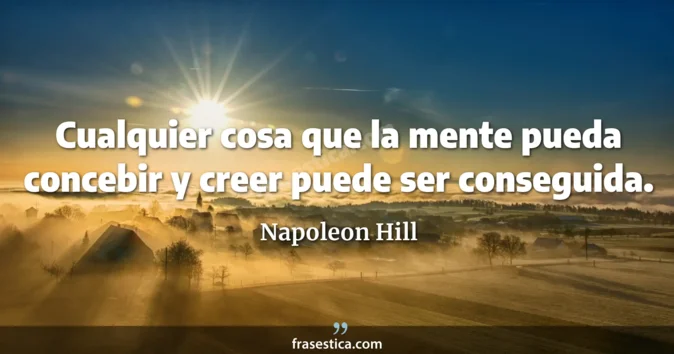 Cita de Napoleon Hill