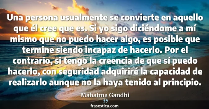 Cita de Mahatma Gandhi