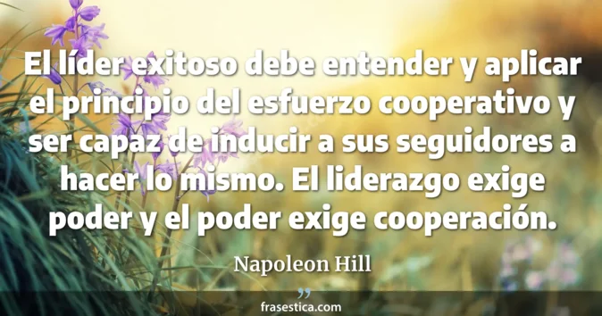 Cita de Napoleon Hill