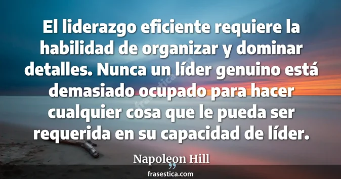 Cita de Napoleon Hill