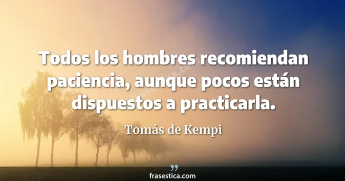 Cita de Tomás de Kempi
